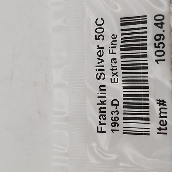 1963-D Franklin Silver Half Dollar Extra Fine - Picture 3 of 5